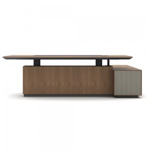 Sleek Wood Modern Height Adjustable Table