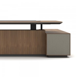 Sleek Wood Modern Height Adjustable Table